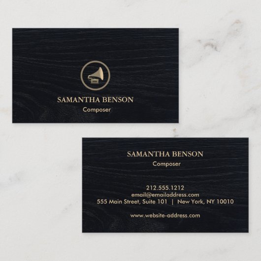 Elegant Modern Composer Arranger Music Musician Visitekaartje (Voorkant / Achterkant)