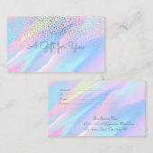 Elegant modern Confetti Abstract holografisch Kortingskaartje (Voorkant / Achterkant)