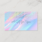 Elegant modern Confetti Abstract holografisch Kortingskaartje (Voorkant)