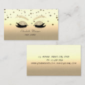 Elegant Modern, Confetti, Glittery Faux Lashes Visitekaartje (Voorkant / Achterkant)