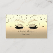Elegant Modern, Confetti, Glittery Faux Lashes Visitekaartje (Voorkant)