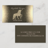 Elegant modern Confetti Gold Glitter Unicorn Visitekaartje (Voorkant / Achterkant)