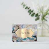 Elegant Modern Confetti, Gold Lijst, marmer, steen Kortingskaartje (Staand voorkant)