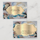 Elegant Modern Confetti, Gold Lijst, marmer, steen Kortingskaartje (Voorkant / Achterkant)
