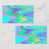 Elegant modern Confetti Holographic Kortingskaartje (Voorkant / Achterkant)