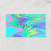 Elegant modern Confetti Holographic Kortingskaartje (Voorkant)