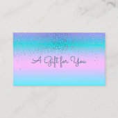 Elegant Modern Confetti Holographic Ombre Kortingskaartje (Voorkant)