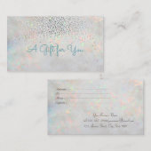 Elegant modern Confetti Opal Holographic Kortingskaartje (Voorkant / Achterkant)