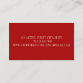 Elegant modern Confetti Red Gold Glitter Unicorn Visitekaartje (Achterkant)