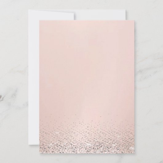 Elegant Modern Confetti Sweet 16 Kaart (Achterkant)