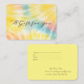 Elegant Modern Confetti Tie Dye Kortingskaartje (Voorkant / Achterkant)