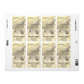 Elegant modern continu heldere sparkle bijen honin etiket (Full Sheet)
