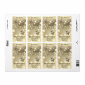 Elegant modern continu heldere sparkle bijen honin etiket (Full Sheet)