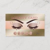 Elegant Modern Cool Faux Lashes Loyalty Kaart (Voorkant)