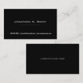 Elegant, modern, cool zwart visitekaartje (Voorkant / Achterkant)