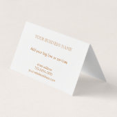 Elegant Modern Copper Custom Photo Template  Visitekaartje (Achterkant)