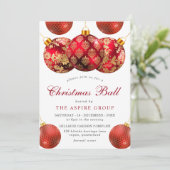 Elegant Modern Corporate Kerstbal of party Kaart (Staand voorkant)