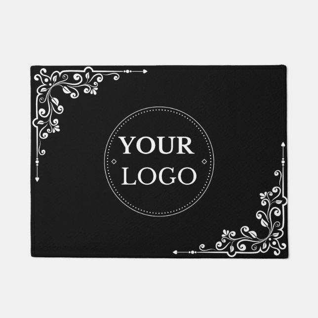 Elegant Modern Corporate Logo Zwart Deurmat (Voorkant)