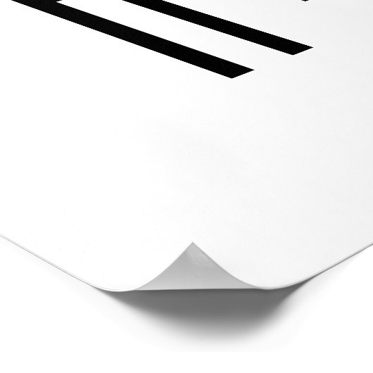 Elegant Modern Couples Initialen | Wit & Zwart Poster (Hoek)