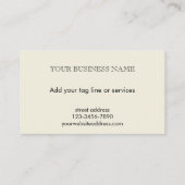 Elegant Modern Cream Custom Floral Photo Template  Visitekaartje (Achterkant)