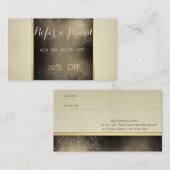 Elegant Modern, Cream Reference Card Aanbevelingskaartje (Voorkant / Achterkant)