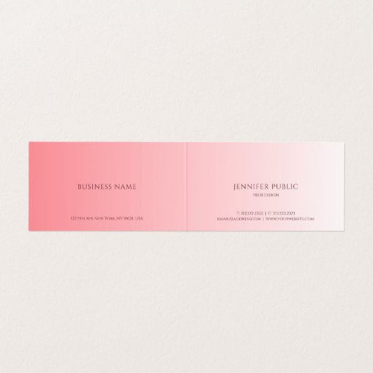 Elegant Modern Create Your Own Template Visitekaartje (Binnenkant ongevouwen)