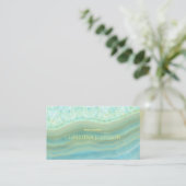 Elegant modern Crystal Event Planner Makeup Artist Visitekaartje (Staand voorkant)