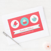 Elegant Modern Cupcake Bakery Cafe Stickers (Envelop)