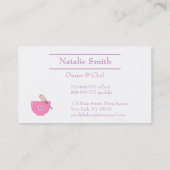 Elegant modern Cupcake bakkerij roze Paars Visitekaartje (Achterkant)