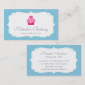 Elegant, modern, cupcake, bakkerij visitekaartje (Voorkant / Achterkant)