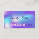 Elegant Modern Cupcakes Ombre Holographic Klantenkaartje (Voorkant)