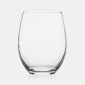 Elegant Modern Custom 50e Jubileum Keepsake Wijnglas Zonder Voet (Links)