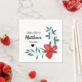 Elegant Modern Custom Floral Wedding Servet (Insitu)