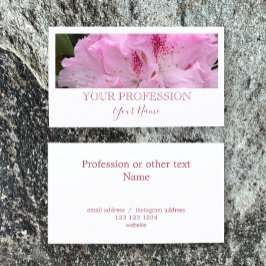 Elegant Modern Custom Foto Wit Roze Mauve Visitekaartje