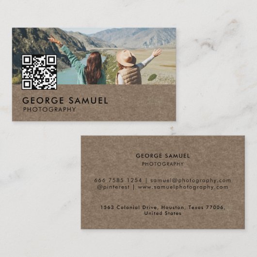 Elegant Modern Custom Logo Minimalist Eenvoudig Afsprakenkaartje (Voorkant / Achterkant)