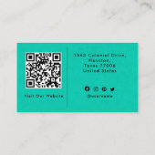 Elegant Modern Custom Logo Minimalist Eenvoudig Visitekaartje (Achterkant)