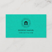 Elegant Modern Custom Logo Minimalist Eenvoudig Visitekaartje (Voorkant)