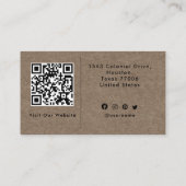 Elegant Modern Custom Logo Minimalist Eenvoudig Visitekaartje (Achterkant)