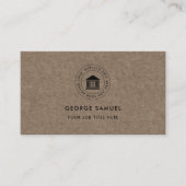 Elegant Modern Custom Logo Minimalist Eenvoudig Visitekaartje (Voorkant)