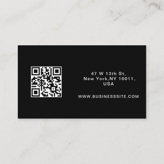 Elegant Modern Custom Logo Minimalist Eenvoudig Visitekaartje (Achterkant)