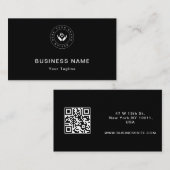 Elegant Modern Custom Logo Minimalist Eenvoudig Visitekaartje (Voorkant / Achterkant)