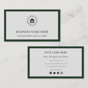 Elegant Modern Custom Logo Minimalist Eenvoudig Visitekaartje