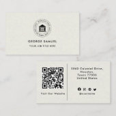 Elegant Modern Custom Logo Minimalist Eenvoudig Visitekaartje (Voorkant / Achterkant)