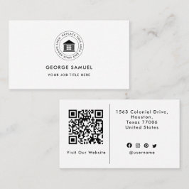 Elegant Modern Custom Logo Minimalist Eenvoudig Visitekaartje