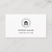 Elegant Modern Custom Logo Minimalist Eenvoudig Visitekaartje (Voorkant)