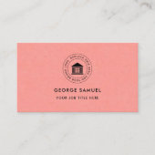 Elegant Modern Custom Logo Minimalist Eenvoudig Visitekaartje (Voorkant)