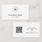 Elegant Modern Custom Logo Minimalist Eenvoudig Visitekaartje (Voorkant / Achterkant)