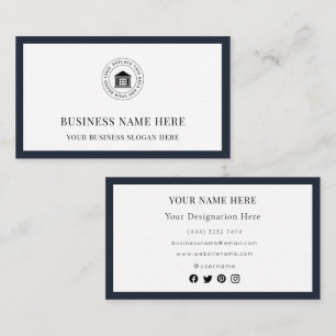 Elegant Modern Custom Logo Minimalist Eenvoudig Visitekaartje