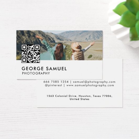 Elegant Modern Custom Logo Minimalist Eenvoudig Visitekaartje (Bureau)