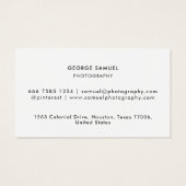 Elegant Modern Custom Logo Minimalist Eenvoudig Visitekaartje (Achterkant)